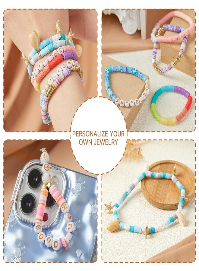 INSCRAFT 11000 Pcs Clay Beads for Bracelet Making Kit, 48 Colors Flat Round Polymer Clay Beads, Friendship Bracelet Kit Heishi Beads for DIY Jewelry Making, Crafts Gift for Girls Teen Ages 6-12 - Image 5