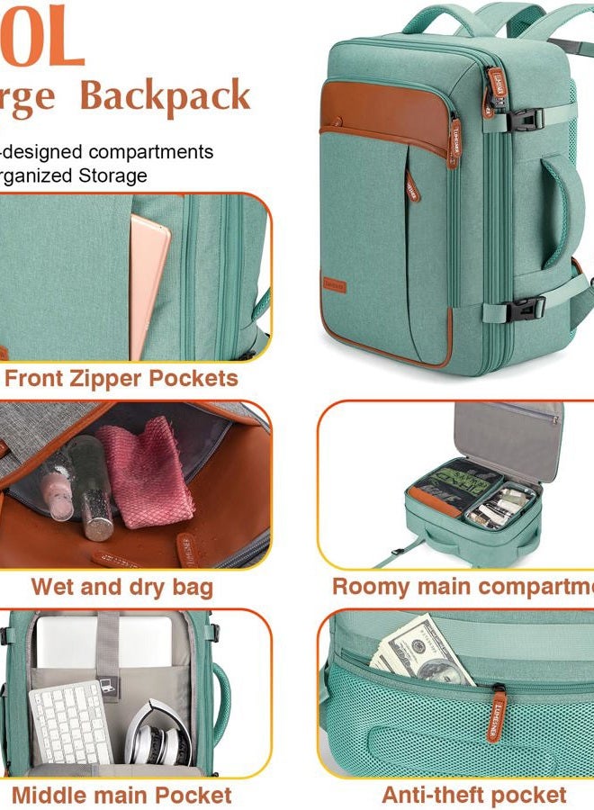Lumesner Carry on Backpack, Extra Large 40L Flight Approved Travel Backpack for Men & Women, Green(20inch-5piece Set), XX-Large - Image 3