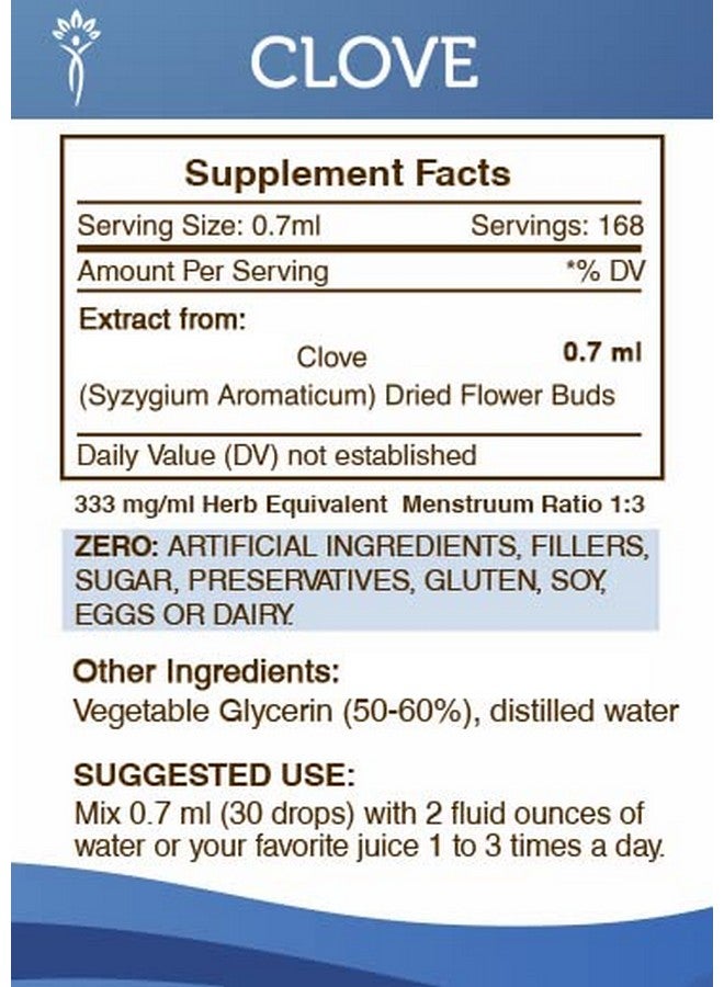 Secrets of the Tribe Secrets of the Tribe Clove Tincture Alcohol-Free Liquid Extract, Clove (Syzygium Aromaticum) Dried Flower Buds (4 FL OZ) - Image 4