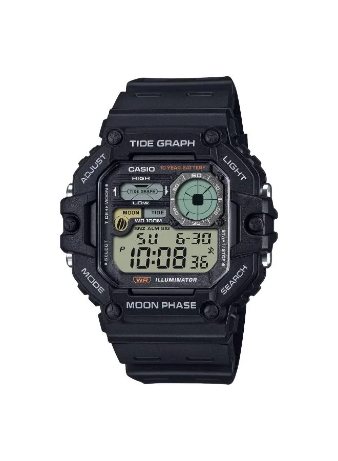 كاسيو Men's Resin Digital Watch WS-1700H-1AVDF - 48.6 mm