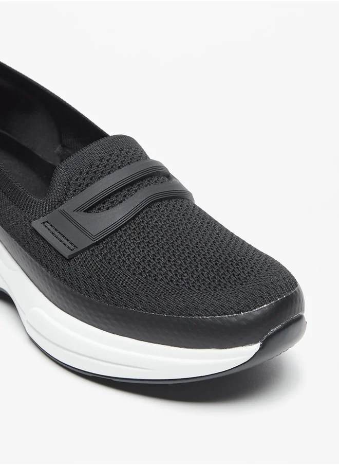 لو كونفورت Textured Slip-On Sneakers with Pull Tab