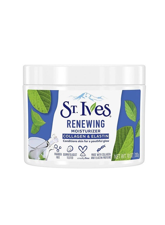 St. Ives Renewing Moisturizer with Collagen and Elastin, Daily Face Cream for Radiant Skin, 283g