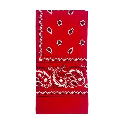 Vamqor 100% Cotton 10 Pack Fine Bandanas（Red） - Image 5