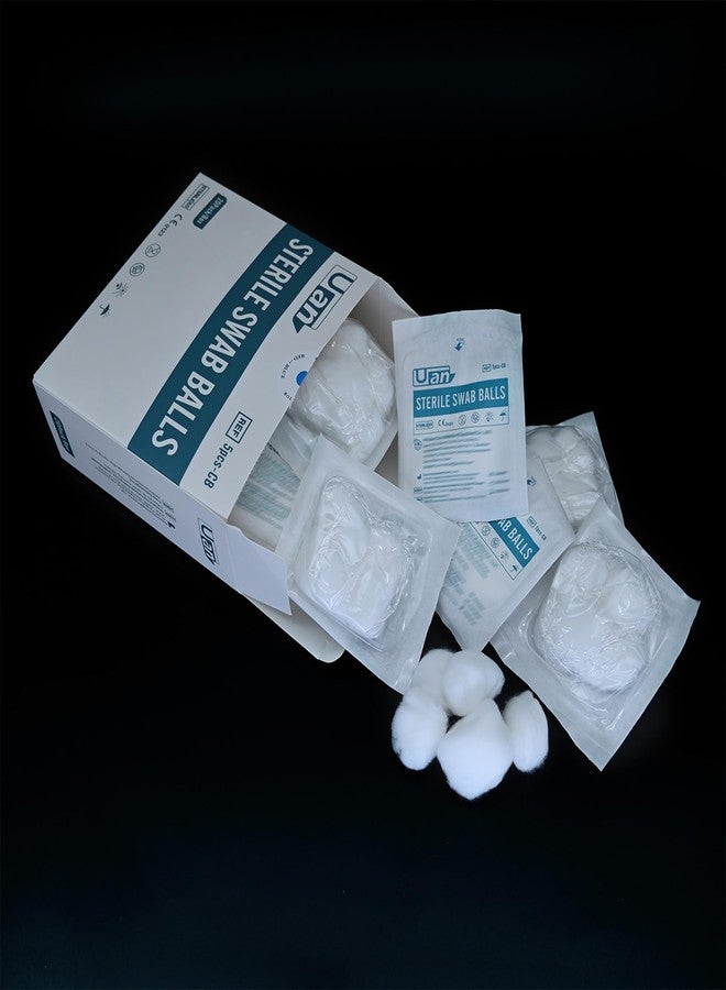 UAN Sterile Wound Care Cotton Balls - 100% Cotton, Ideal for Medical Use & Home Care, Individually Packaged, 20 Pack - Image 2