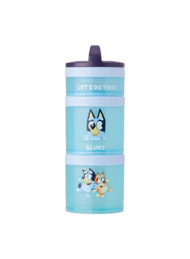 Whiskware Bluey Stackable Snack Containers For Kids And Toddlers 3 Stackable Snack Cups For School And Travel Bluey And Bingo Let’S Do This - Image 1