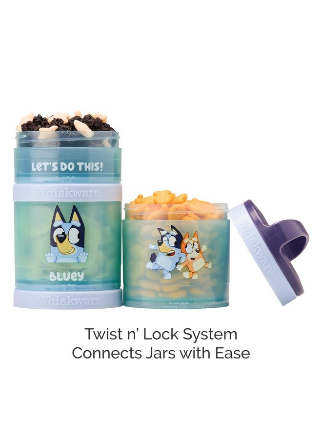 Whiskware Bluey Stackable Snack Containers For Kids And Toddlers 3 Stackable Snack Cups For School And Travel Bluey And Bingo Let’S Do This - Image 4