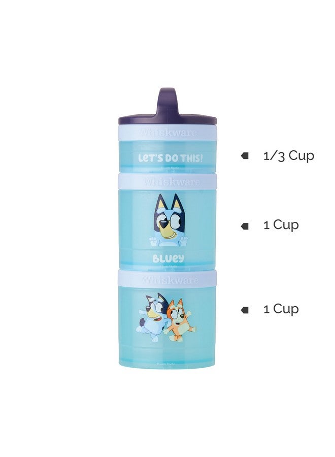 Whiskware Bluey Stackable Snack Containers For Kids And Toddlers 3 Stackable Snack Cups For School And Travel Bluey And Bingo Let’S Do This - Image 2