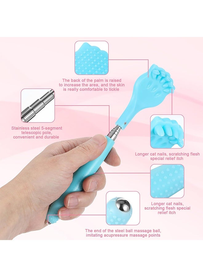 2 Pcs Extendable Back Scratchers, Portable Telescopic Design with Bear Claw Head & Non-Slip Handle, for Head, Body & Legs Itch Relief - Image 2