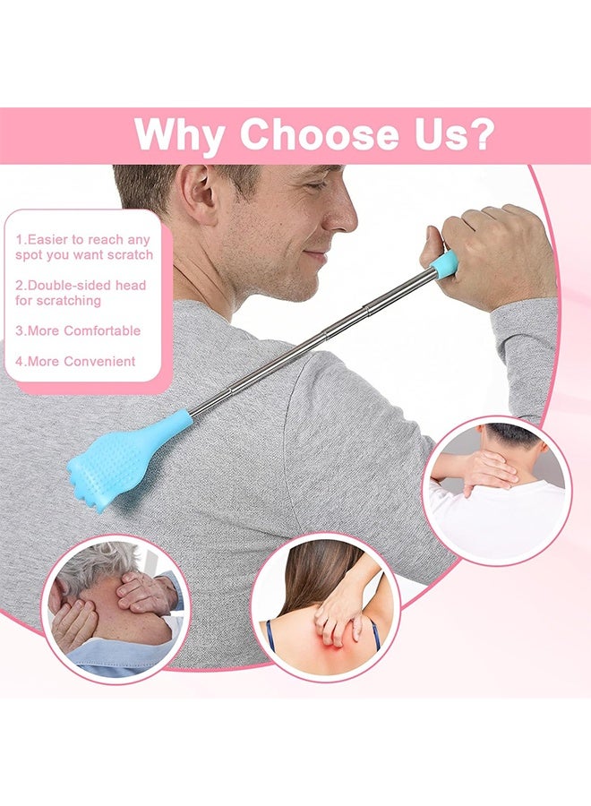 2 Pcs Extendable Back Scratchers, Portable Telescopic Design with Bear Claw Head & Non-Slip Handle, for Head, Body & Legs Itch Relief - Image 3