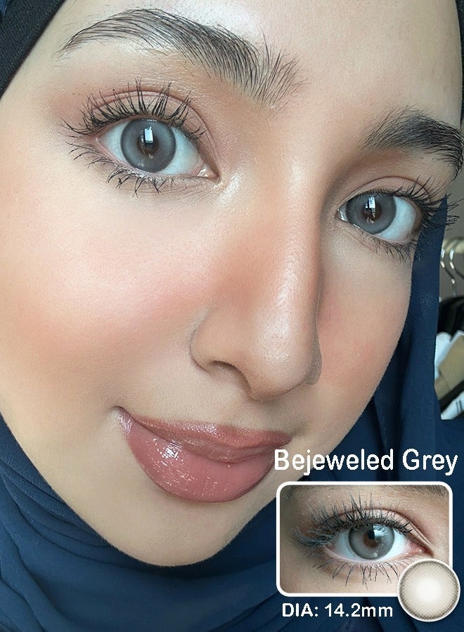 سيدة جديدة عدسات فريش ليدي ملونة Grey سنوية – طبيعية ومريحة، مثالية لمظهر مكياج يومي متنوع - Image 1