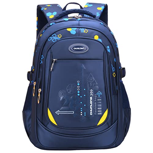 Bansusu Geometric-Print Backpacks for Teen Boys School, Bookbags for Boys Elementary, School Bags for Boys - Image 1