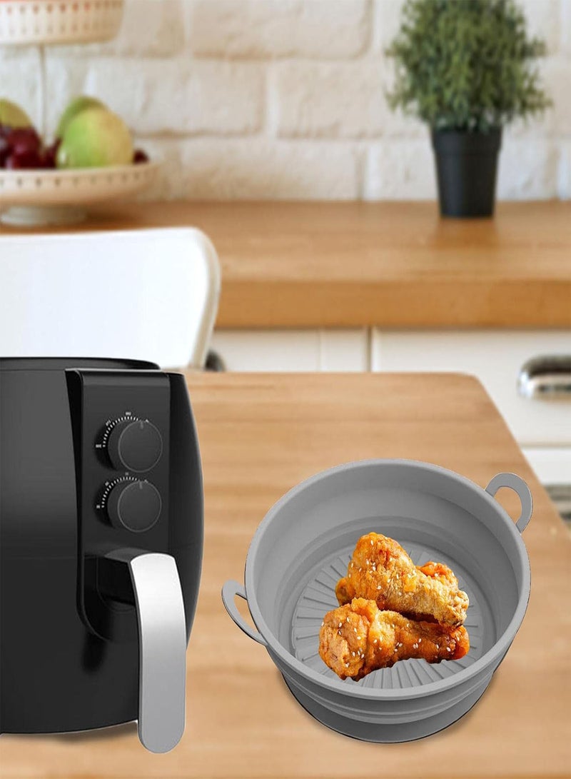 GGOOT Air Fryer Silicone Basket, 8.5inch Reusable Air Fryer Basket Bowl Non Stick, Heat Resistant Accessories for Airfyer, Replacement for Parchment Paper Liners - Image 3