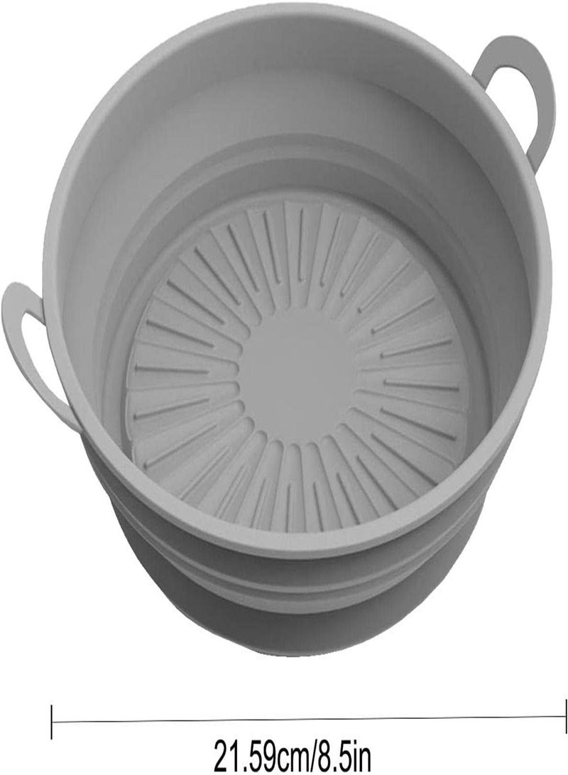 GGOOT Air Fryer Silicone Basket, 8.5inch Reusable Air Fryer Basket Bowl Non Stick, Heat Resistant Accessories for Airfyer, Replacement for Parchment Paper Liners - Image 4
