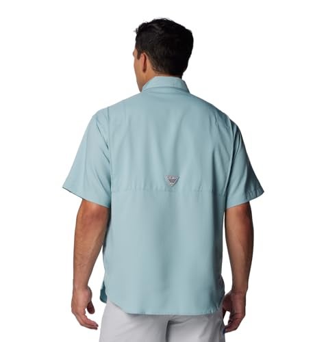 Columbia Mens PFG Tamiami II Short Sleeve Fishing Shirt Crushed Blue XSmall - Image 3
