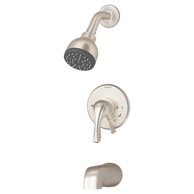 Symmons S-9602-PLR-1.5-TRM-STN Origins Single Handle 1-Spray Tub and Shower Faucet Trim in Satin Nickel - 1.5 GPM (Valve Not Included) - Image 5
