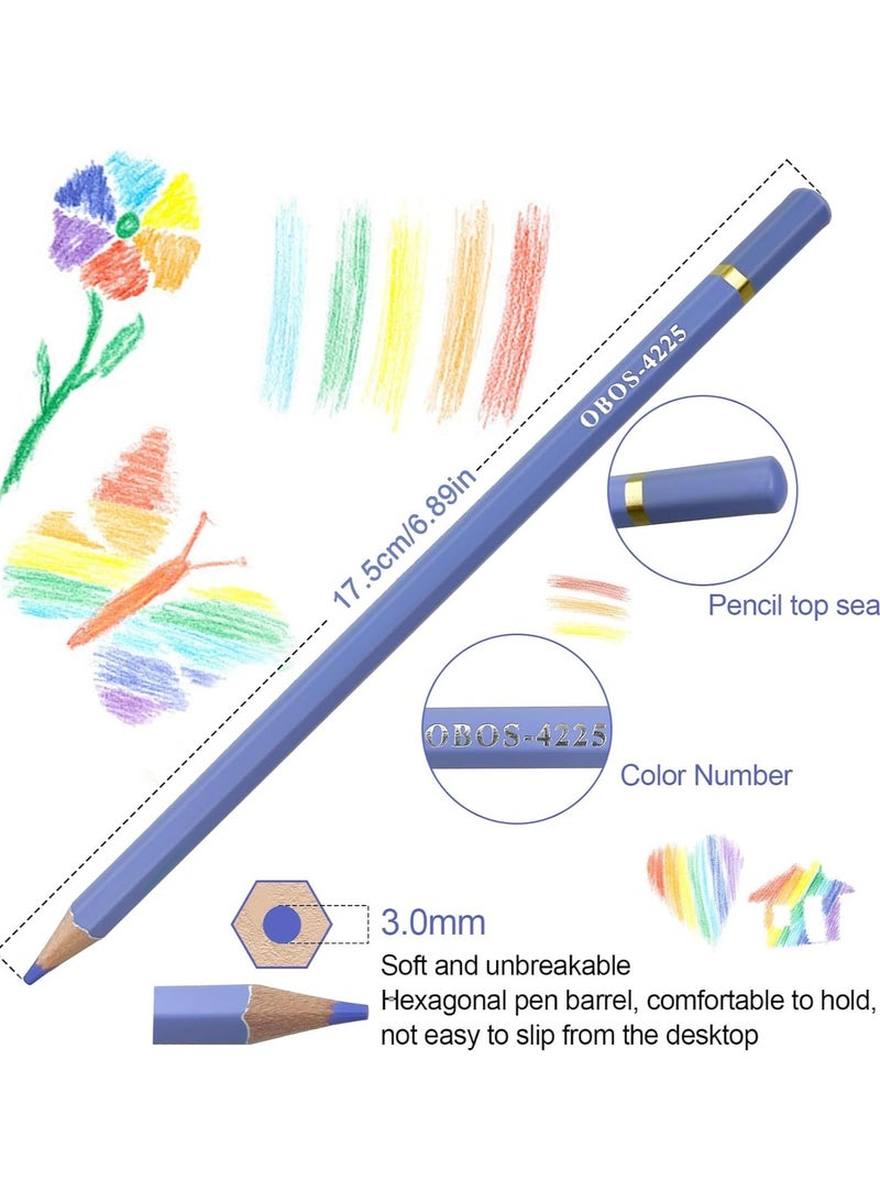 مجموعة أقلام رصاص ملونة موراندي مكونة من 36 لونًا، ذات قلب ناعم قائم على الزيت، مثالية للرسم والرسم والتلوين ومجموعة التظليل للمبتدئين وكتب التلوين وحفلات الأطفال - Image 2