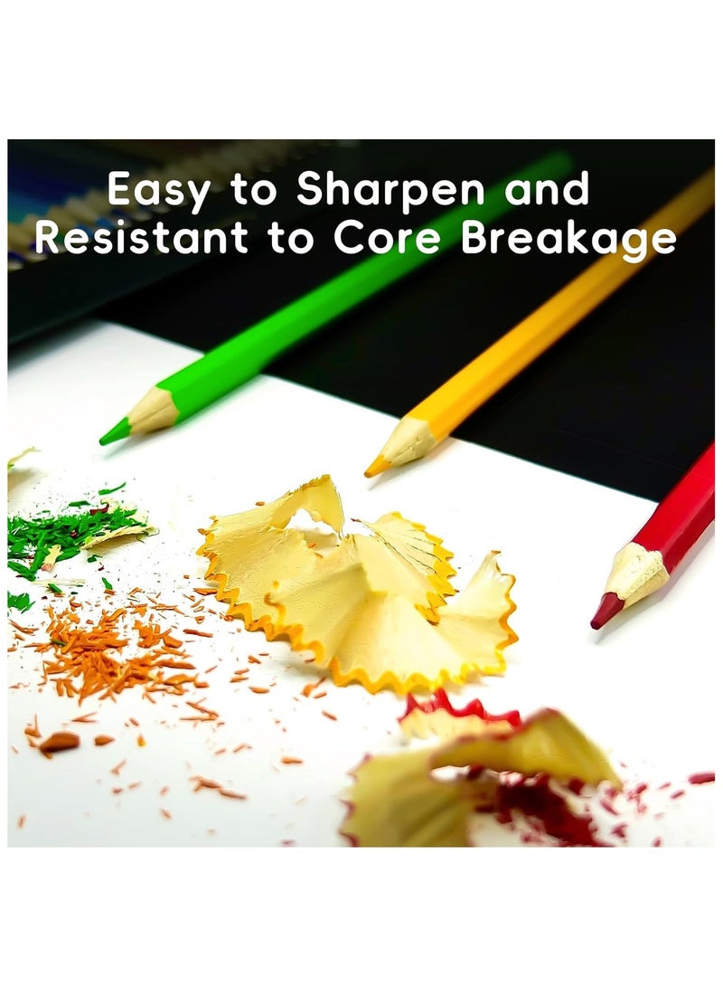 مجموعة أقلام رصاص ملونة موراندي مكونة من 36 لونًا، ذات قلب ناعم قائم على الزيت، مثالية للرسم والرسم والتلوين ومجموعة التظليل للمبتدئين وكتب التلوين وحفلات الأطفال - Image 4