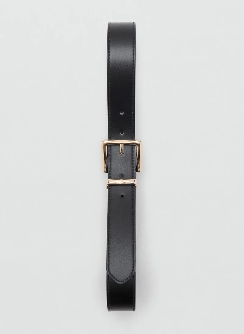 مانجو Stitched Belt With Square Buckle