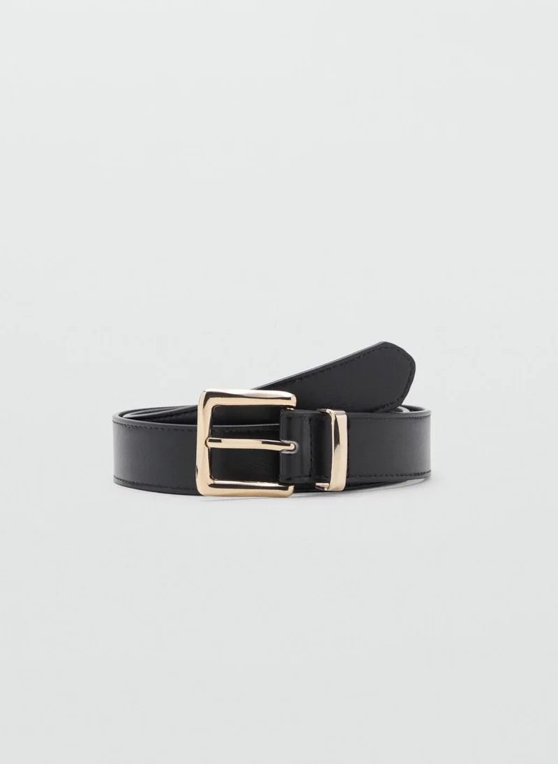 مانجو Stitched Belt With Square Buckle