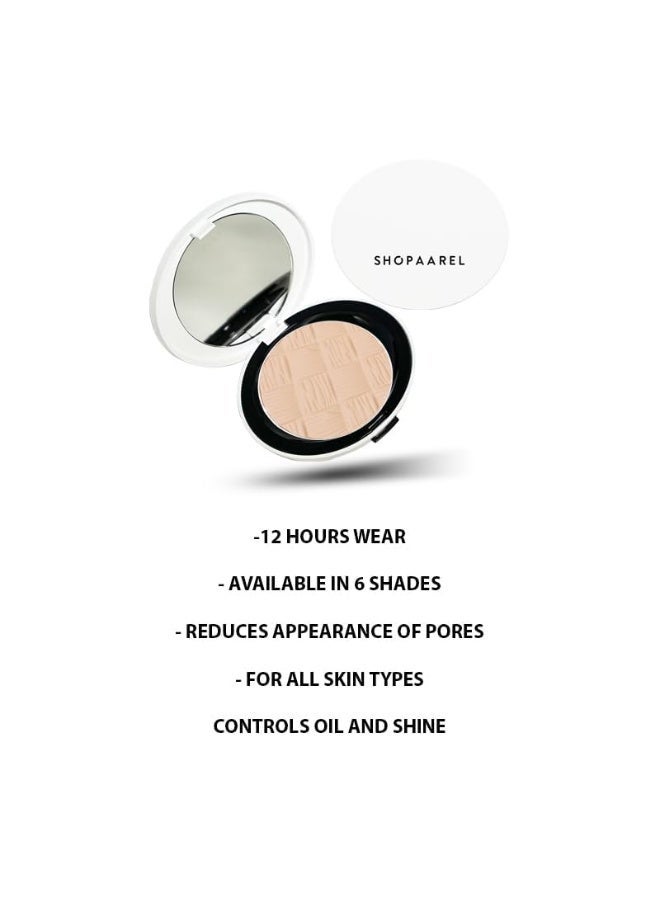 شوبارل بودرة مضغوطة "True Matte" من SHOPAAREL: تحمي البشرة من أشعة الشمس، وتمتص الزيوت والعرق، وتساعدكِ في الحفاظ على شعور بالانتعاش (درجة 03). - Image 2