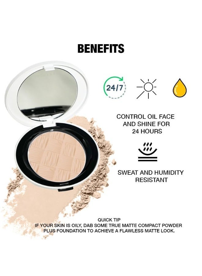 شوبارل بودرة مضغوطة "True Matte" من SHOPAAREL: تحمي البشرة من أشعة الشمس، وتمتص الزيوت والعرق، وتساعدكِ في الحفاظ على شعور بالانتعاش (درجة 03). - Image 3