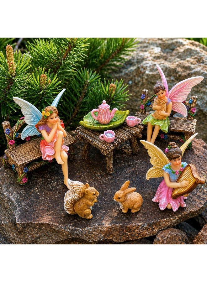 Mood Lab Fairy Garden - Miniature Figurines & Accessories Starter Kit - Fairy Garden Set of 12 pcs - Outdoor or House Decor - Image 5