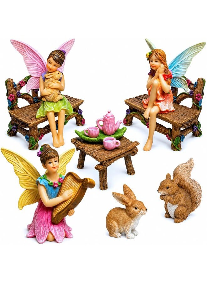 Mood Lab Fairy Garden - Miniature Figurines & Accessories Starter Kit - Fairy Garden Set of 12 pcs - Outdoor or House Decor - Image 1