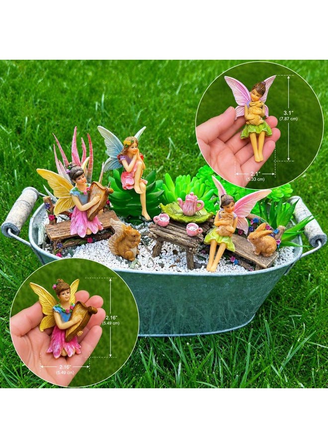 Mood Lab Fairy Garden - Miniature Figurines & Accessories Starter Kit - Fairy Garden Set of 12 pcs - Outdoor or House Decor - Image 2