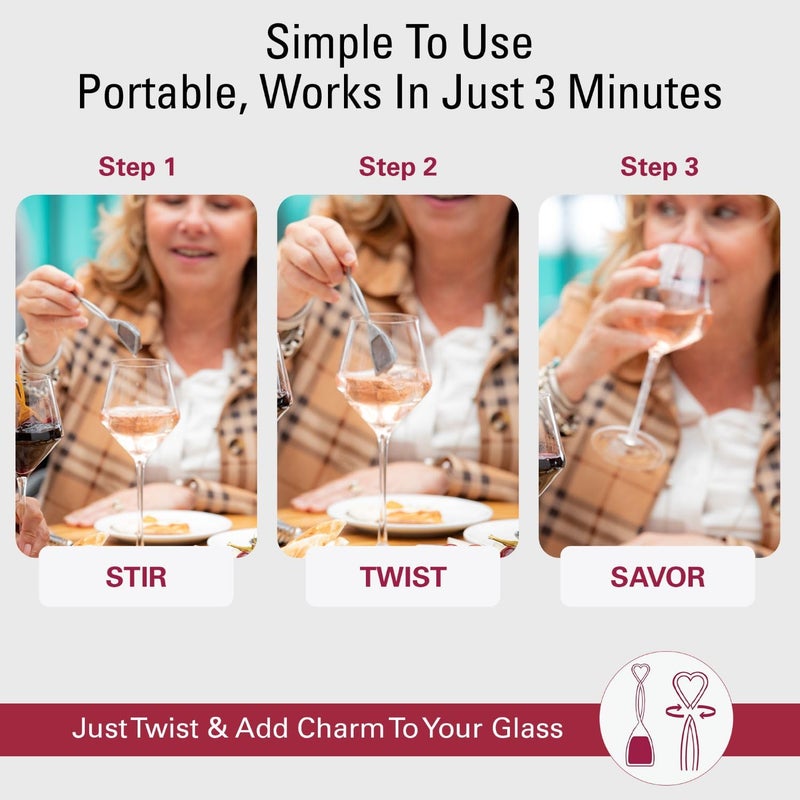 PureWine To Your Health PureWine Wine Wands Purifier, 24 Wine Filters Remover Histamines Sulfite - May Reduce and Alleviate Wine Allergies & Sensitivities - Restores Taste, Perfect Wine Pourer, Gifting, Holiday (24 Pack) - Image 3