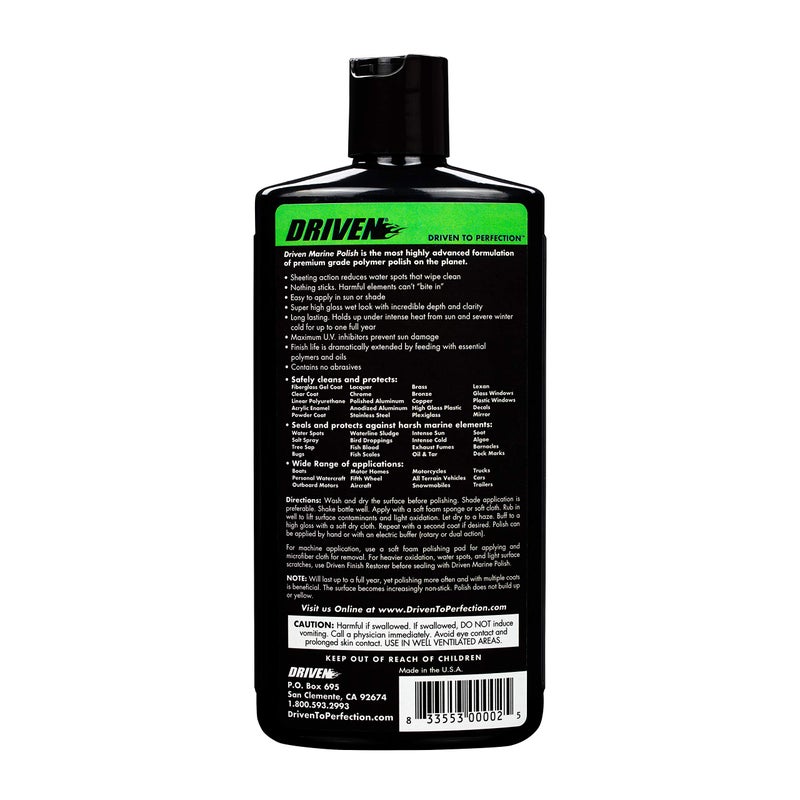 DRIVEN Marine Polish & Sealant for Super High Gloss Wet Look, Protection from Water Spots & Contaminants - Polymer Polish Against Intense Heat from Sun, Exhaust Stain & More - for Boats, RVs, More - Image 2
