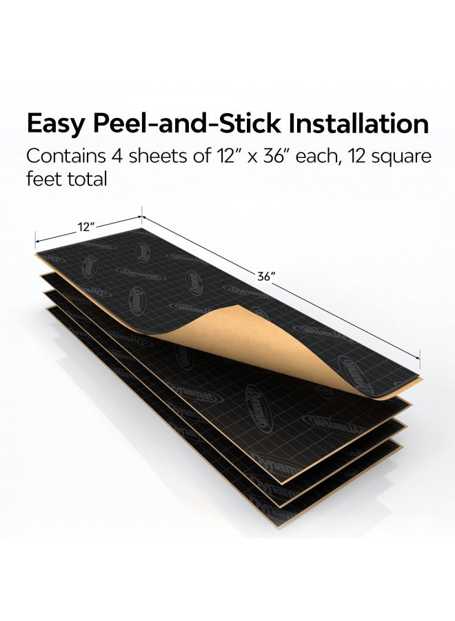 Dynamat Dynamat Dynamat Xtreme Sound Deadening Car Insulation Door Kit Pre Cut Noise Dampening Kit for 2 Standard Car Doors Easy Self Adhesive Install 4 Sheets 12x36 Each, 12 sq ft total - Image 3
