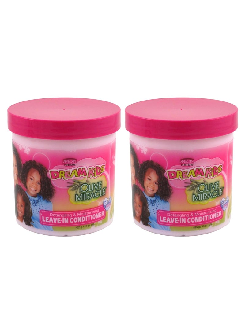 African Pride African Pride Dream Kids Olive Miracle Leave-In Conditioner 15 oz(Pack of 2) 