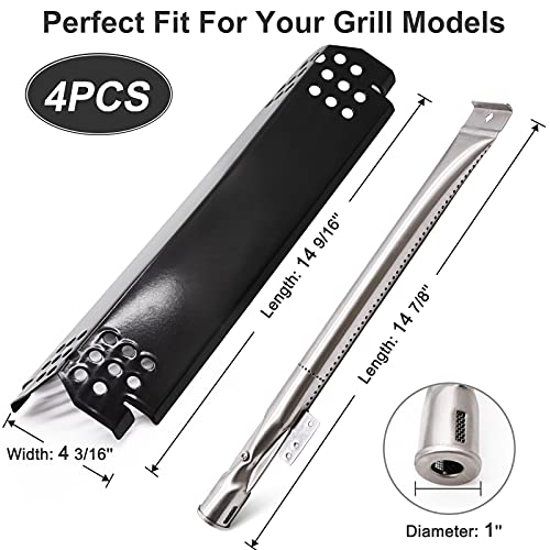 Criditpid Grill Replacement Parts for Home Depot Nexgrill 720-0830H 720-0783E 720-0888 720-0888N 720-0864M, 4-Pack Heat Plate Shields Grill Burners and Ignition for Nexgrill Replacement Parts 4 Burner 720-0830H - Image 3