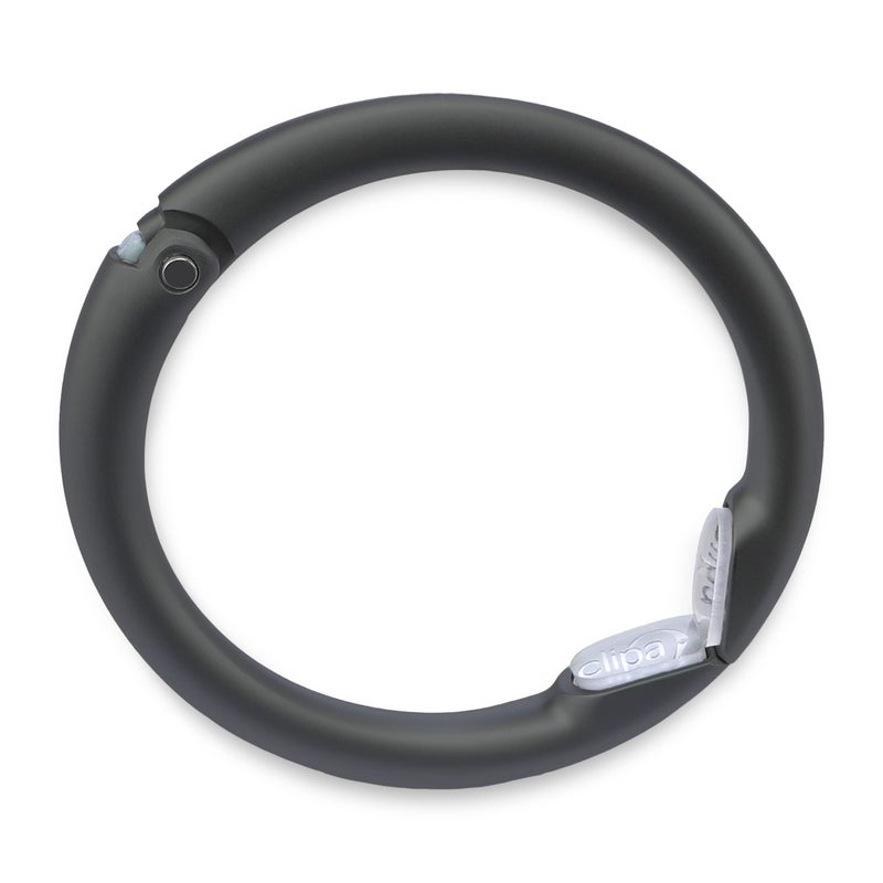 Clipa Bag Hanger - Matte Black PVD - The Ring That Opens Into a Hook and Hangs in Just 1/2" of Space, Holds 33 lbs., 3 yr. Warranty - Image 1