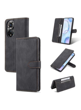 Case Cover For Honor 50 Pro AZNS Dream II Skin Feel PU+TPU Horizontal Flip Leather Case with Holder & Card Slots & Wallet Black - pzsku/ZD51091370BCBA1841C54Z/45/_/1723635669/44e3e05c-7314-4de0-8ccb-dd626efa0b9c
