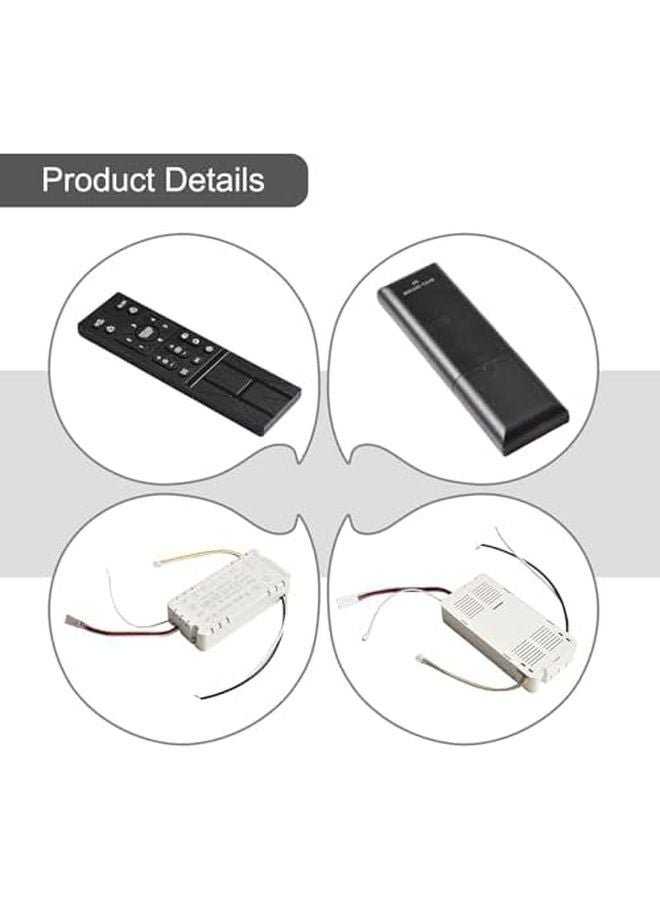Ceiling Fan Light Remote Control Kit Dimmable 6 Speed Variable Frequency Battery Monitor - Image 5