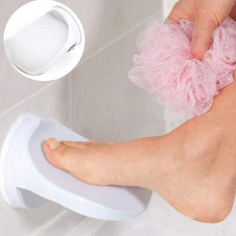 كلاراكو 1 قطعة مسند قدم وحامل مقبض دواسة وكوب شفط ودواسة قدم غير قابلة للانزلاق للحمام والدش ومقعد استحمام للحلاقة والساقين ومقعد الاستحمام ومرحاض الزاوية ومسند الساق وخطوة الاستحمام - Image 4