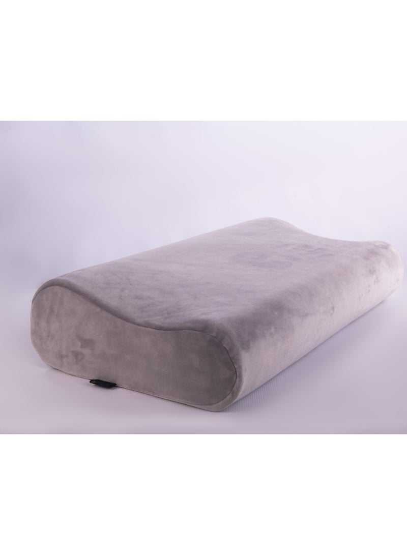 HT Medical bed pillow for sleeping, German memory foam to prevent neck, shoulder and spine pain (Grey, 60 * 30) - Image 2