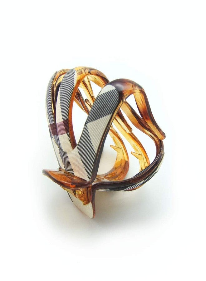 Meilliwish Noble Beautiful Big Large Elegant Temperament Women Ponytail Holder Hair Claw Clip(D104)(Black) - Image 1