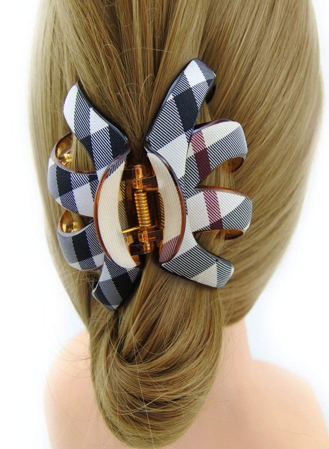 Meilliwish Noble Beautiful Big Large Elegant Temperament Women Ponytail Holder Hair Claw Clip(D104)(Black) - Image 4