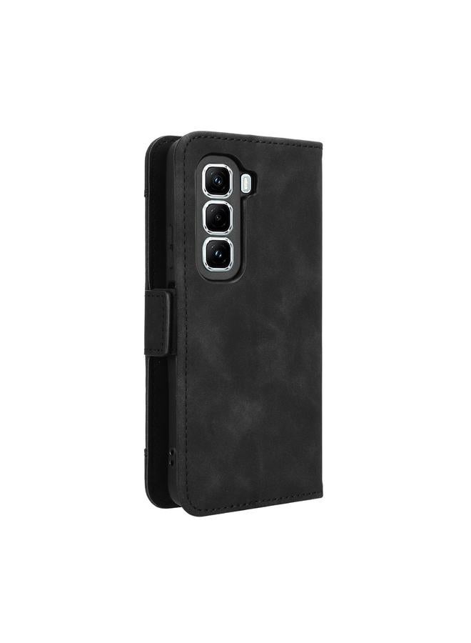 زبون جراب لهاتف Infinix Hot 50 Pro+ 4G مصنوع من الجلد وملمس جلد العجل وفتحات للبطاقات - Image 3