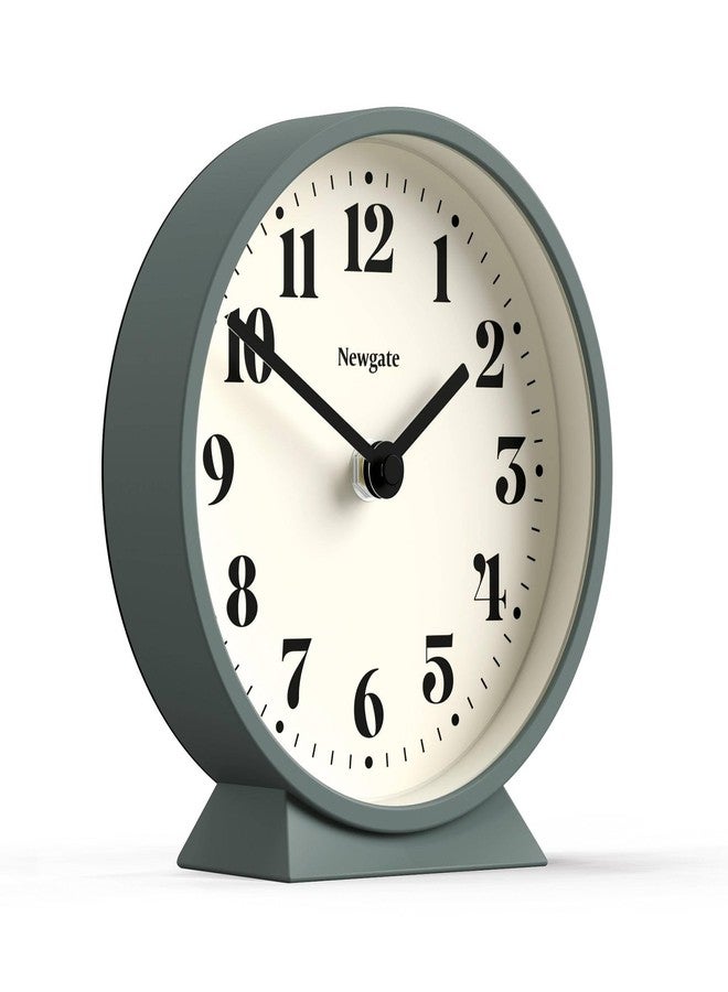 NEWGATE® Theatre Mantel Clock | Modern Classic Round Design | Asparagus Green | Contemporary Style for Desk, Table, Shelf or Bedside - Image 2