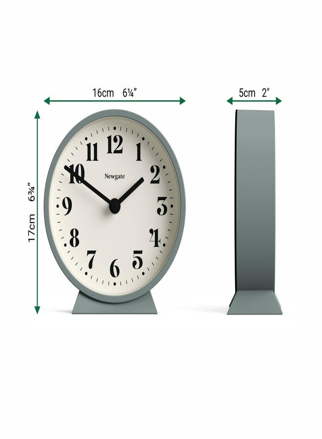 NEWGATE® Theatre Mantel Clock | Modern Classic Round Design | Asparagus Green | Contemporary Style for Desk, Table, Shelf or Bedside - Image 4