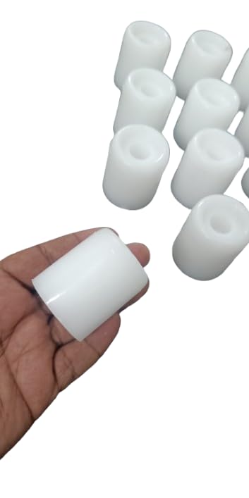FTE Plastic End CapPadBufferBush Pack of 12 Suitable for Furniture Base Protection Available in White Color - Image 1