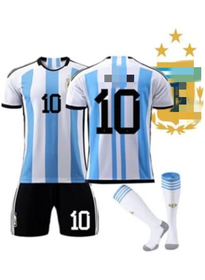 GGEROU Kids Football Jersey Set, No #10 Soccer Jersey,World Champion Football Soccer Jersey Set Kids & Youth Sizes Tracksuits  - Image 1