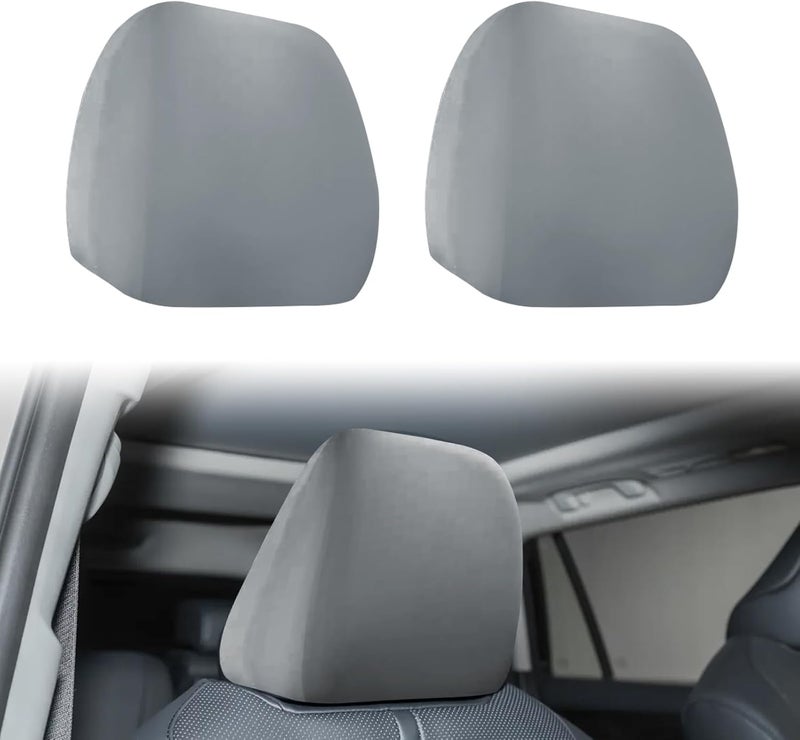 stymart 2 PCS Car Seat Headrest Covers - Gray - Image 1
