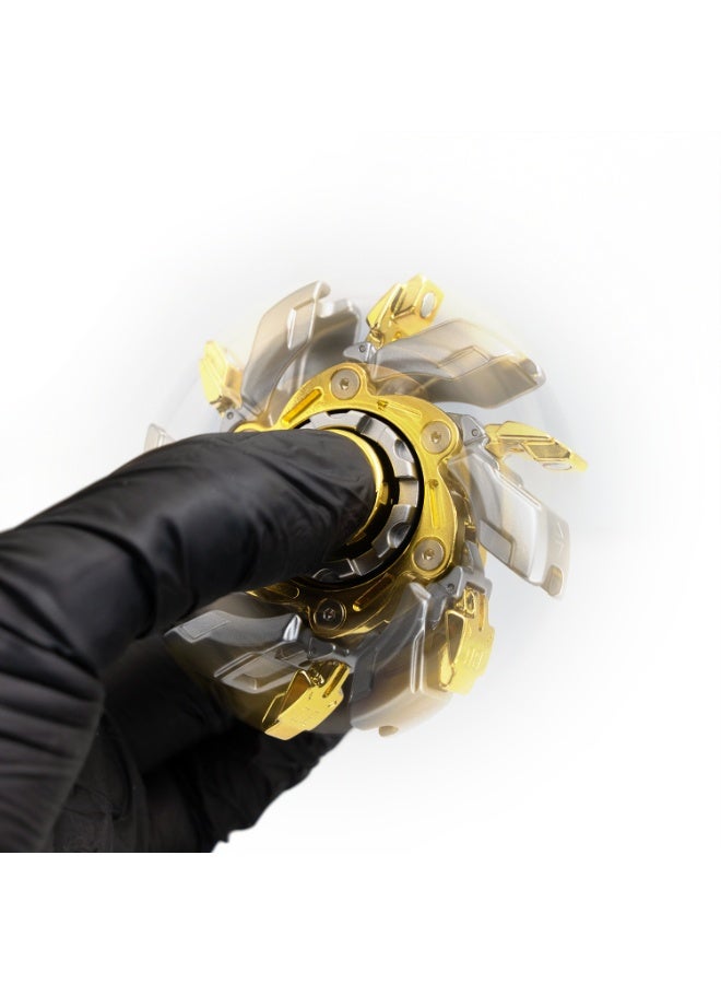 Clasico سبينر فidget من الفضة والذهب الممتاز – لعبة تخفيف الضغط الثقيلة للبالغين والمراهقين | دوران سلس، سبيكة متينة، أداة مكتبية رائعة - Image 3