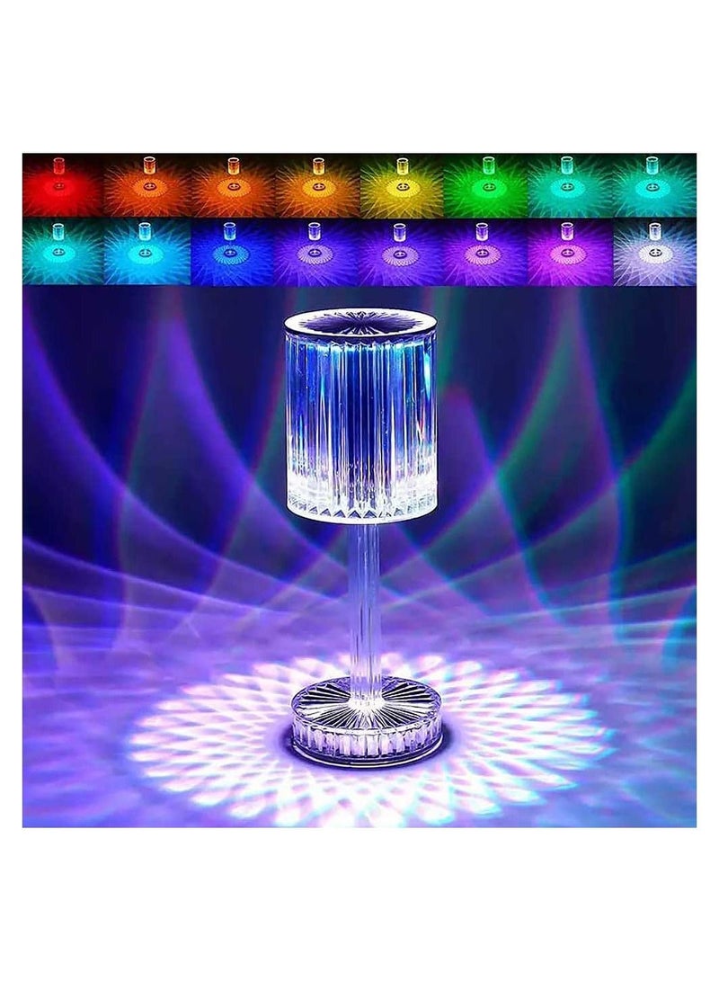 SOSEKO Crystal Touch Table Lamp, LED Night Light Bedside Lamp with USB Charging Port for Living Room Bedroom - Image 4