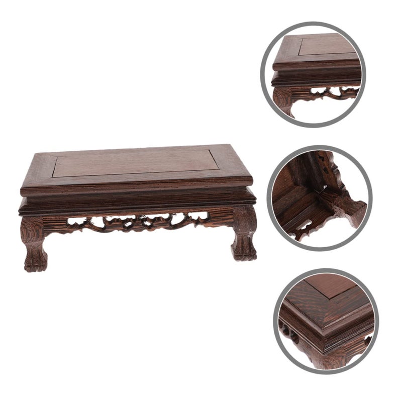 Wooden Display Pedestal Stand For Home Decor Plant Riser With Smooth Edges Stable Support - Image 5