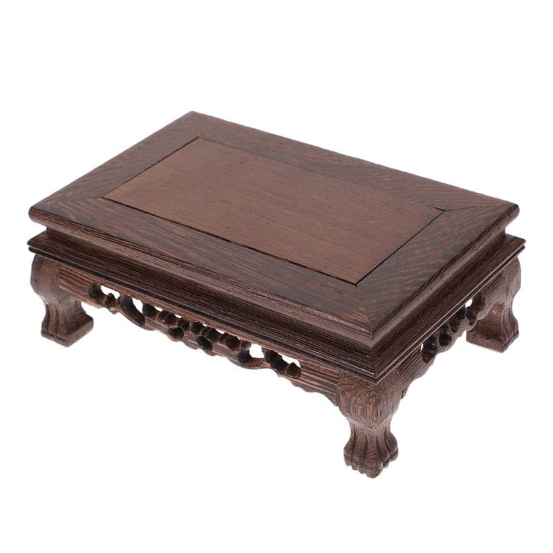 Wooden Display Pedestal Stand For Home Decor Plant Riser With Smooth Edges Stable Support - Image 2